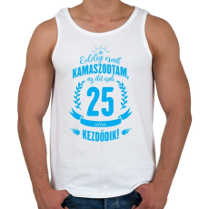 PRINTFASHION kamasz-25-cyan - Férfi atléta - Fehér