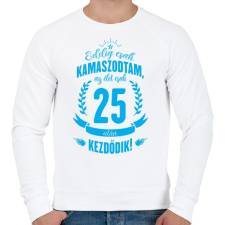 PRINTFASHION kamasz-25-cyan - Férfi pulóver - Fehér férfi pulóver, kardigán
