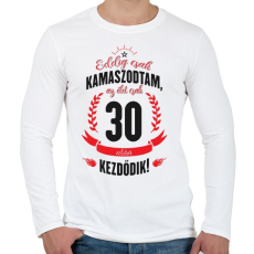 PRINTFASHION kamasz-30-black-red - Férfi hosszú ujjú póló - Fehér