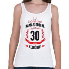 PRINTFASHION kamasz-30-black-red - Női atléta - Fehér