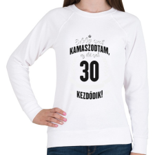 PRINTFASHION kamasz-30-black-white - Női pulóver - Fehér női pulóver, kardigán