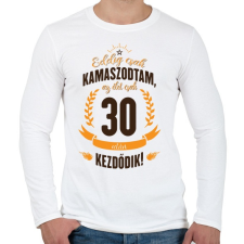 PRINTFASHION kamasz-30-brown-orange - Férfi hosszú ujjú póló - Fehér férfi póló