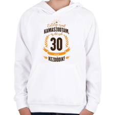 PRINTFASHION kamasz-30-brown-orange - Gyerek kapucnis pulóver - Fehér gyerek pulóver, kardigán