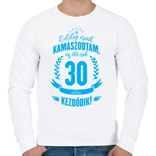 PRINTFASHION kamasz-30-cyan - Férfi pulóver - Fehér férfi pulóver, kardigán