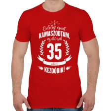 PRINTFASHION kamasz-35-white - Férfi póló - Piros férfi póló