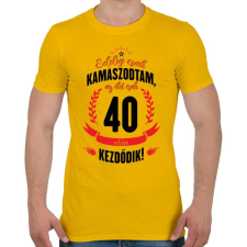 PRINTFASHION kamasz-40-black-red - Férfi póló - Sárga férfi póló