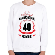 PRINTFASHION kamasz-40-black-red - Gyerek pulóver - Fehér gyerek pulóver, kardigán