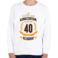 PRINTFASHION kamasz-40-brown-orange - Gyerek pulóver - Fehér
