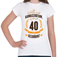 PRINTFASHION kamasz-40-brown-orange - Női póló - Fehér
