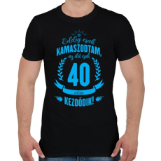 PRINTFASHION kamasz-40-cyan - Férfi póló - Fekete