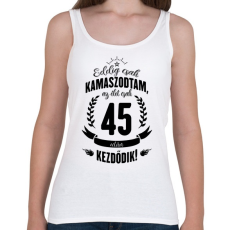 PRINTFASHION kamasz-45-black - Női atléta - Fehér