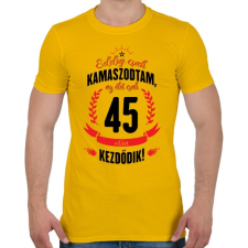 PRINTFASHION kamasz-45-black-red - Férfi póló - Sárga férfi póló