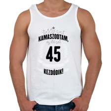 PRINTFASHION kamasz-45-black-white - Férfi atléta - Fehér atléta, trikó