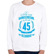 PRINTFASHION kamasz-45-cyan - Gyerek pulóver - Fehér