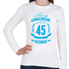 PRINTFASHION kamasz-45-cyan - Női hosszú ujjú póló - Fehér női póló