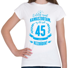 PRINTFASHION kamasz-45-cyan - Női póló - Fehér