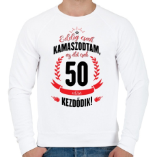 PRINTFASHION kamasz-50-black-red - Férfi pulóver - Fehér