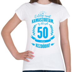 PRINTFASHION kamasz-50-cyan - Női póló - Fehér