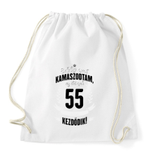 PRINTFASHION kamasz-55-black-white - Sportzsák, Tornazsák - Fehér tornazsák