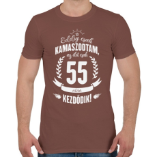 PRINTFASHION kamasz-55-white - Férfi póló - Mogyoróbarna