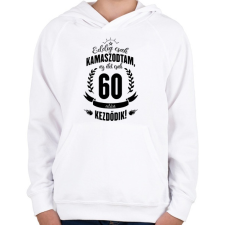 PRINTFASHION kamasz-60-black - Gyerek kapucnis pulóver - Fehér gyerek pulóver, kardigán