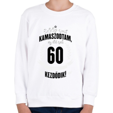 PRINTFASHION kamasz-60-black-white - Gyerek pulóver - Fehér