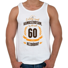 PRINTFASHION kamasz-60-brown-orange - Férfi atléta - Fehér