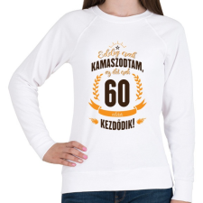 PRINTFASHION kamasz-60-brown-orange - Női pulóver - Fehér női pulóver, kardigán