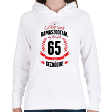 PRINTFASHION kamasz-65-black-red - Női kapucnis pulóver - Fehér