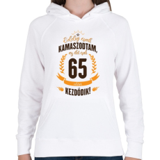 PRINTFASHION kamasz-65-brown-orange - Női kapucnis pulóver - Fehér