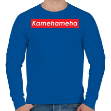 PRINTFASHION Kamehameha - Férfi pulóver - Királykék