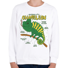 PRINTFASHION Kaméleon anatómia - Gyerek pulóver - Fehér