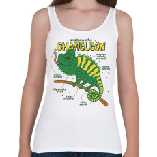 PRINTFASHION Kaméleon anatómia - Női atléta - Fehér