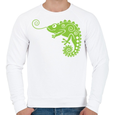 PRINTFASHION Kaméleon - Férfi pulóver - Fehér férfi pulóver, kardigán