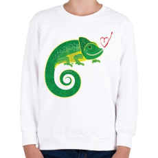 PRINTFASHION Kaméleon - Gyerek pulóver - Fehér