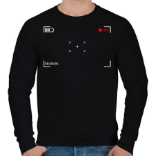 PRINTFASHION Kamera kereső fehér - Férfi pulóver - Fekete férfi pulóver, kardigán