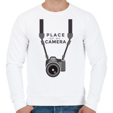 PRINTFASHION Kamerám helye - Férfi pulóver - Fehér férfi pulóver, kardigán