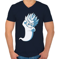 PRINTFASHION Kamikaze ghost - Férfi V-nyakú póló - Sötétkék