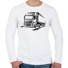 PRINTFASHION Kamion - Férfi hosszú ujjú póló - Fehér