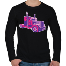 PRINTFASHION Kamion - Férfi hosszú ujjú póló - Fekete férfi póló