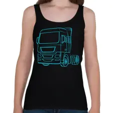 PRINTFASHION Kamion  - Női atléta - Fekete női trikó