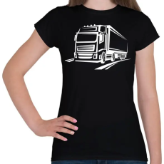PRINTFASHION Kamion  - Női póló - Fekete