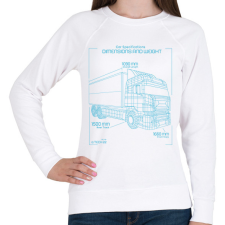 PRINTFASHION Kamion - Női pulóver - Fehér női pulóver, kardigán