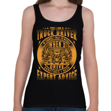 PRINTFASHION kamion sofőr  - Női atléta - Fekete