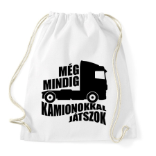 PRINTFASHION Kamionokkal játszok - Sportzsák, Tornazsák - Fehér tornazsák