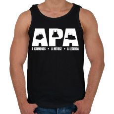 PRINTFASHION Kamionos apa - Férfi atléta - Fekete