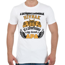 PRINTFASHION Kamionos apa - Férfi póló - Fehér férfi póló