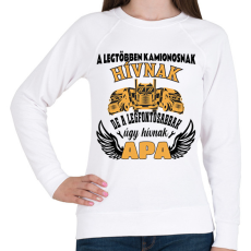 PRINTFASHION Kamionos apa - Női pulóver - Fehér