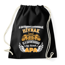 PRINTFASHION Kamionos apa - Sportzsák, Tornazsák - Fekete tornazsák