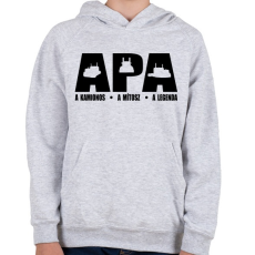 PRINTFASHION Kamionos apuka - Gyerek kapucnis pulóver - Sport szürke